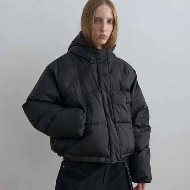 기준 숏패딩 Arc Puffer Jacket Black 신상 미개봉