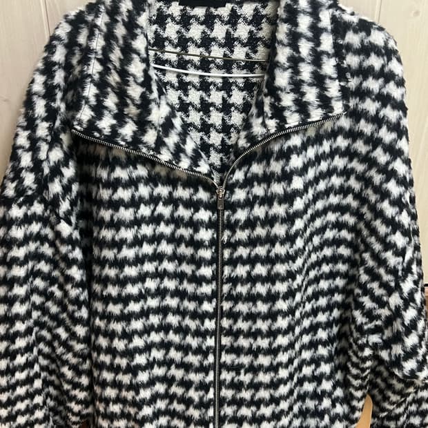 (1회착.다수연예인들 착용) 하운드 투스 퍼 자켓집업