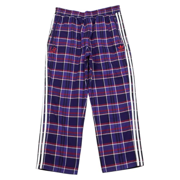 아디다스 X 콘 리버서블 양면 체크 블랙 트랙팬츠 바지 XL