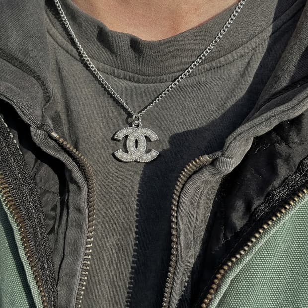 샤넬 정품 빈티지 목걸이 업사이클링 써지컬 남자 커플