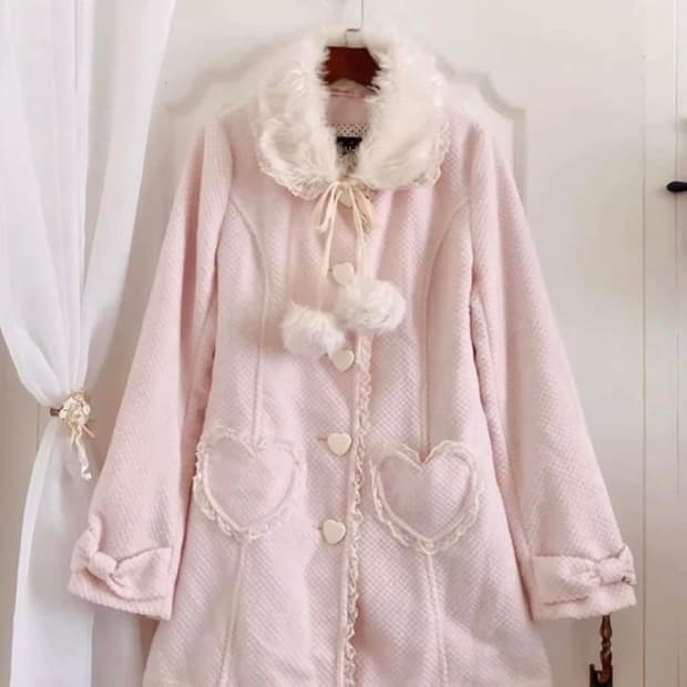 트랄라라 도트 레이스 코트