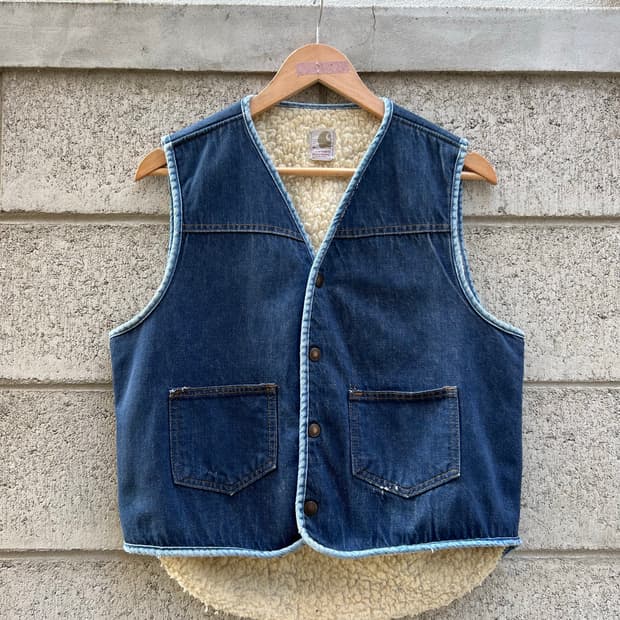 1970s CARHARTT DENIM SHERPA 70s칼하트베스트