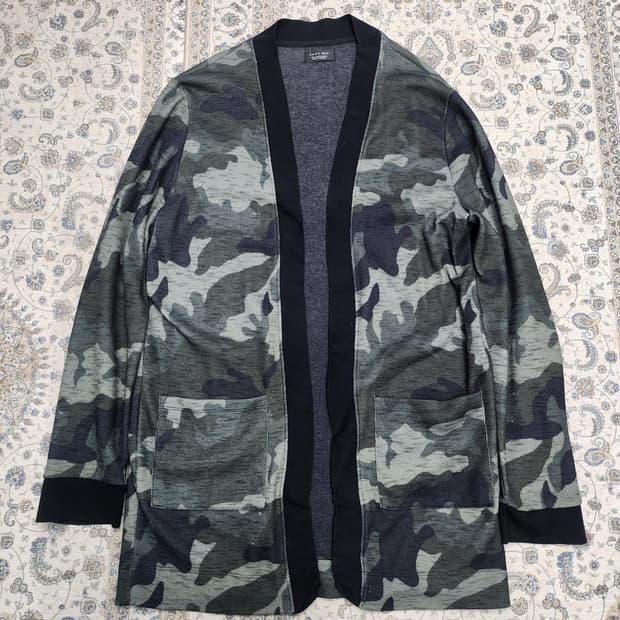 자라 ZARA MAN 카모플라쥬 가디건 L