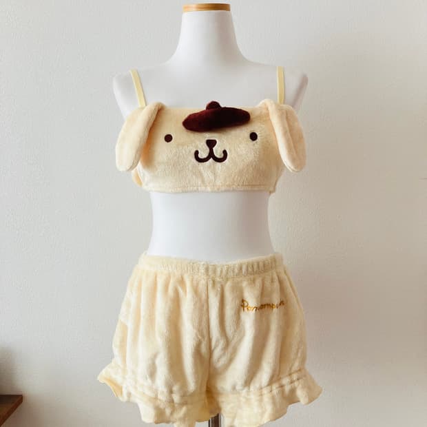 정품) 산리오 폼폼푸린 상하의 파자마세트 홈웨어 잠옷