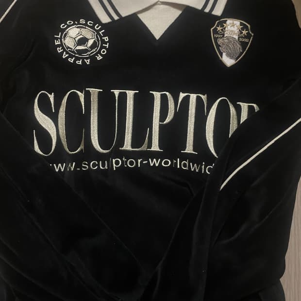 Velour Soccer Jersey Black