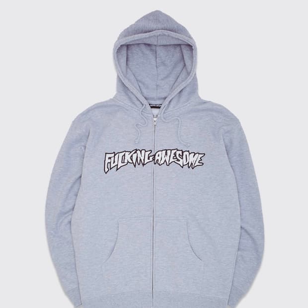 fucking awesome 스탬프 로고 후드집업 그레이