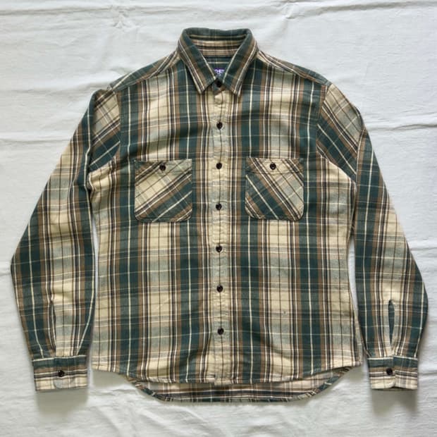 노스페이스 퍼플라벨 체크 셔츠