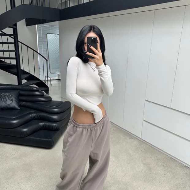 (size 2) odor 오도어 몰리 조거 모카 와이드 팬츠 바지