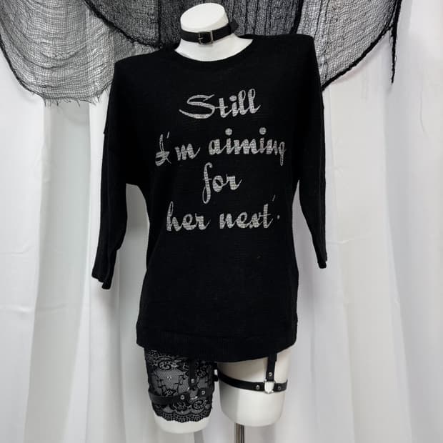 lettering glitter t-shirt