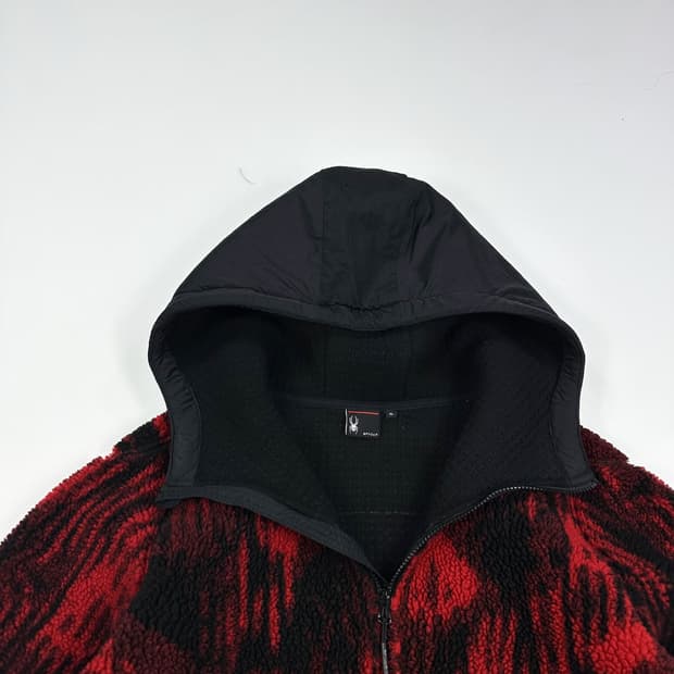 스파이더 타탄체크 풀오버 후리스 자켓 (XL)