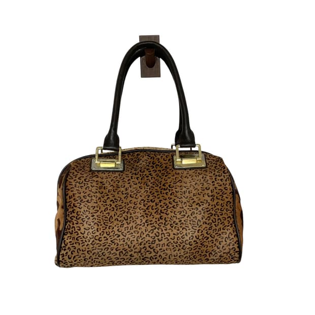 Montemilano 송치 호피 보스턴 토트백 