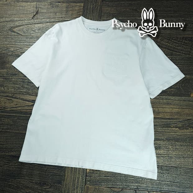 [사이코버니] 로고 프린팅 오버핏 반팔티 화이트 M20955