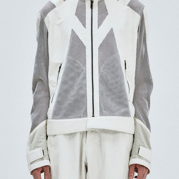 까르넷 아카이브 MESH TRACK JACKET / WHITE