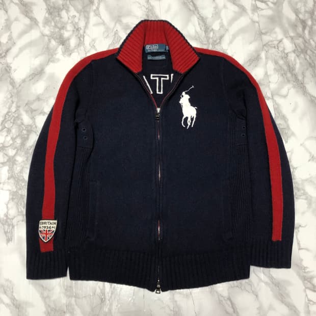 폴로 랄프로렌 빅포니 니트 집업 자켓 영국 한정판