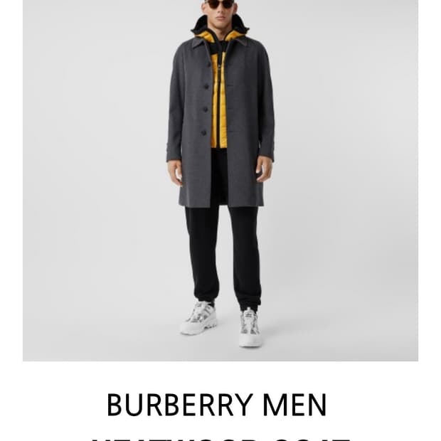 버버리 / 울 캐시미어 코트 / 52