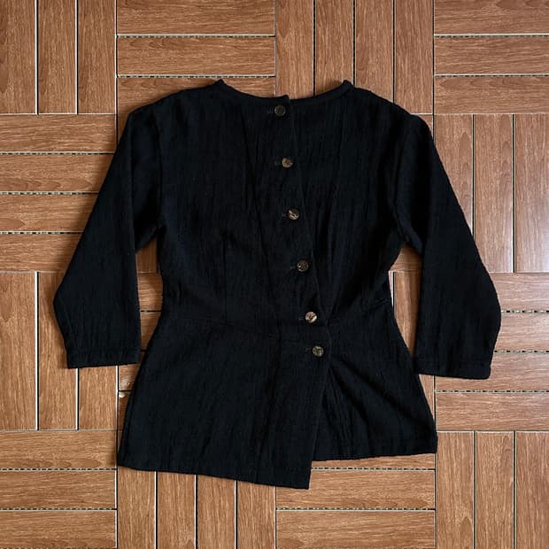 Comme des garcons wool blend button top