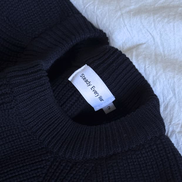 스테디 에브리웨어 래글런 코튼 피셔맨 니트