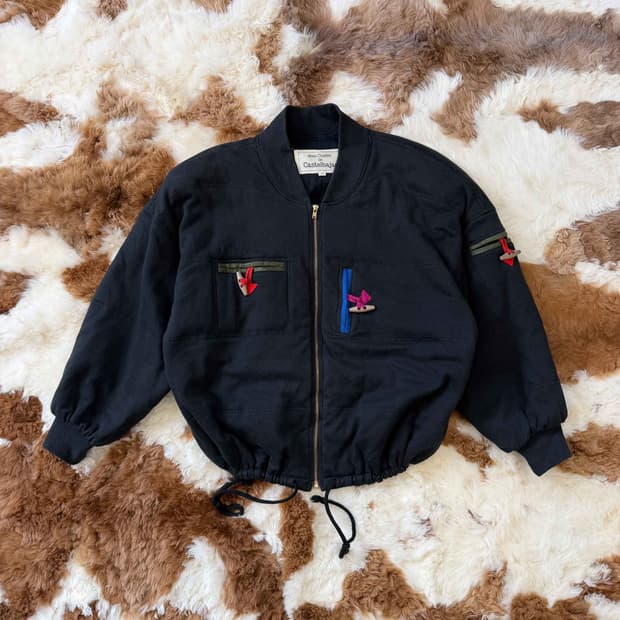 90s ribbon toggle bomber