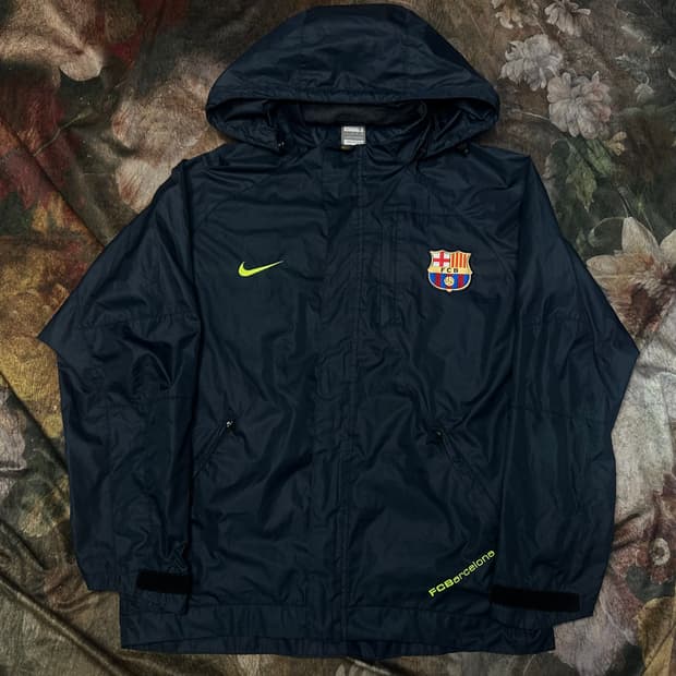 나이키 블록코어 FC바르셀로나 네이비바람막이 95