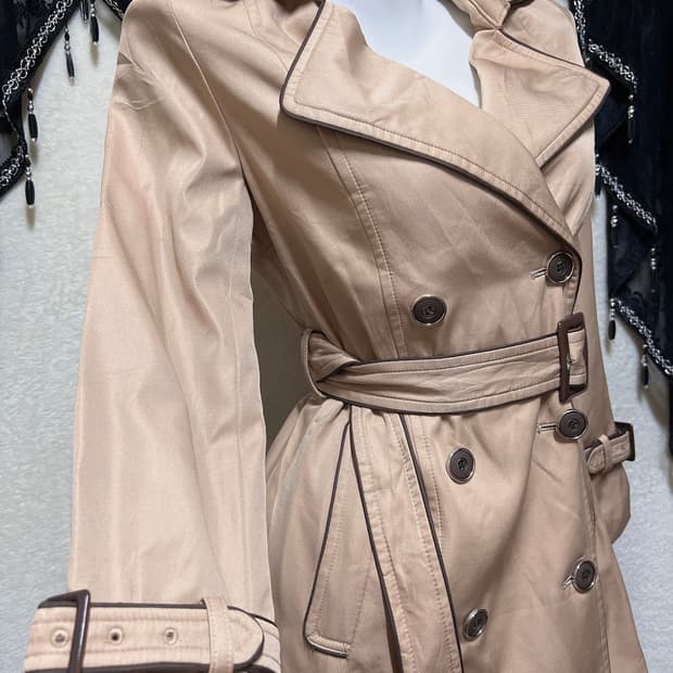 로맨틱갸루 로걀 라떼 오네 브라운 트렌치코트 자켓 핀터 헤이세이 리즈리사