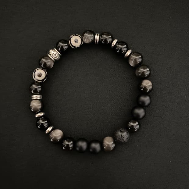 실버 옵시디언 팔찌