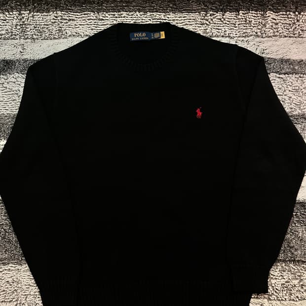 폴로 랄프로렌 코튼 니트 블랙
