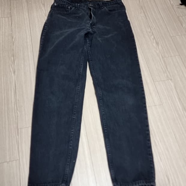 80,90년대 리바이스 550 usa 블랙 데님 팬츠 청바지(33)