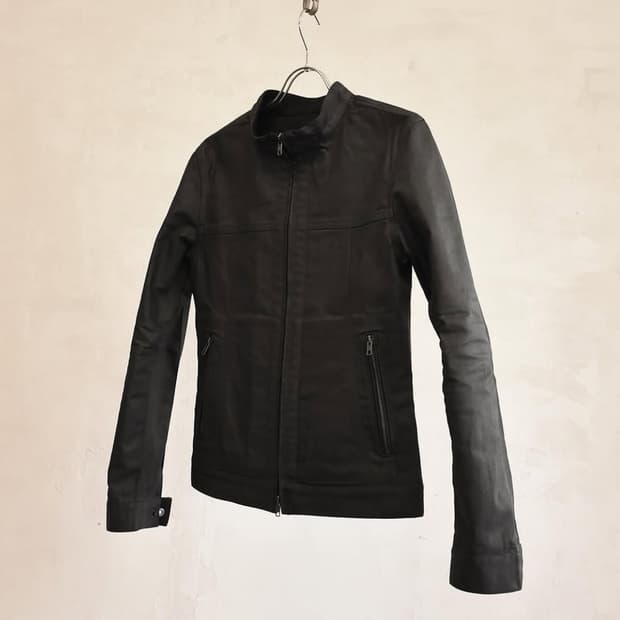 릭오웬스맛) Waxed coated zip Jacket 왁스 자켓