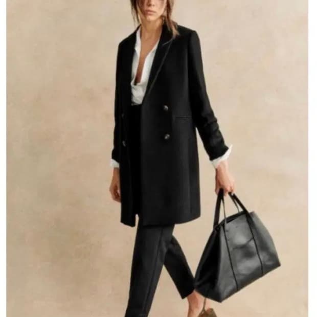 Sezane Johnson 세잔 존슨 블랙 코트_FR 40