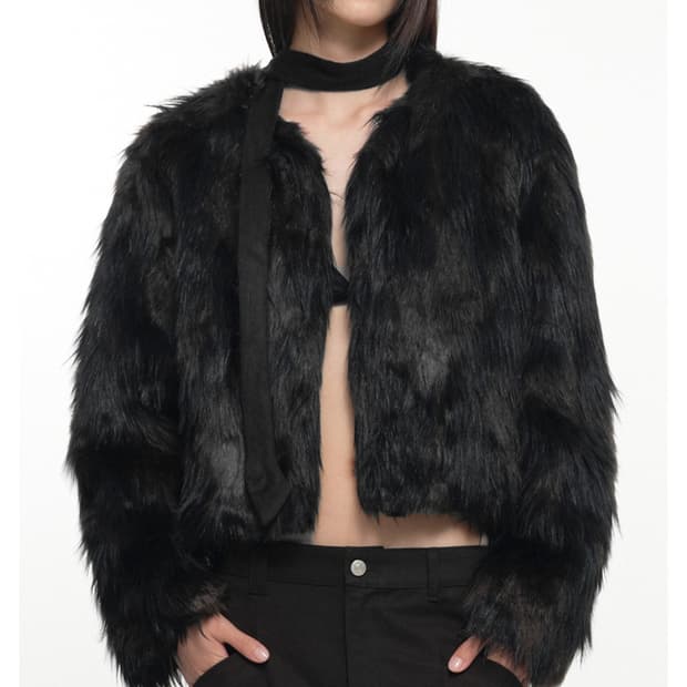 NACHE 나체 퍼자켓 (카키블랙)