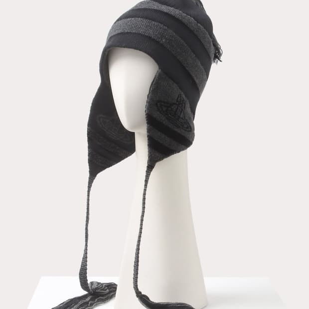 24FW 비비안웨스트우드 ORB 플랩 비니 블랙