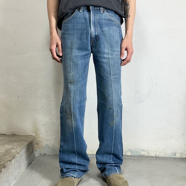 80's USA 빈티지 리바이스 517 오렌지탭 체인스티치