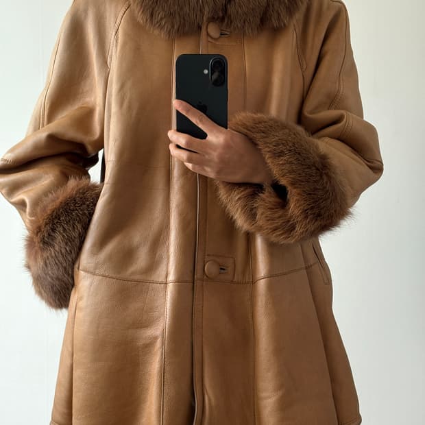 리얼 양털 무스탕