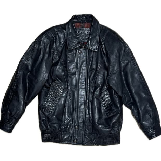 빈티지 레더 봄버자켓