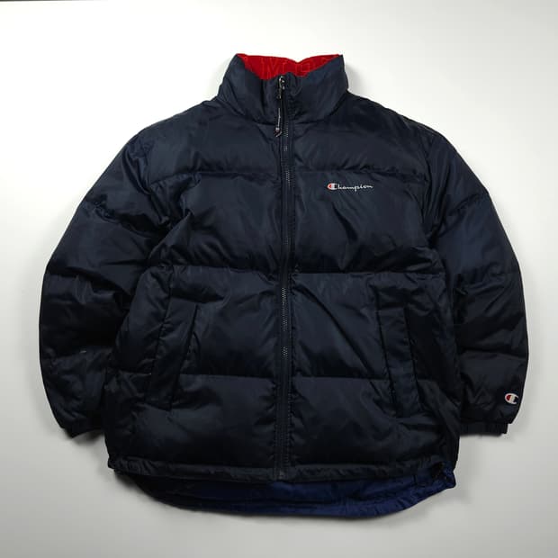 00s 챔피온 올드스쿨 양면 다운 푸퍼 패딩 (XL)