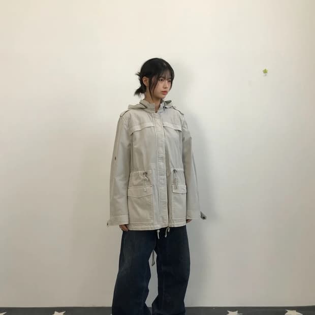 Levi’s Beige Utility Hooded Jacket