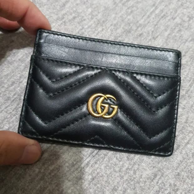 정품 구찌 마몬트 카드지갑 블랙 색상