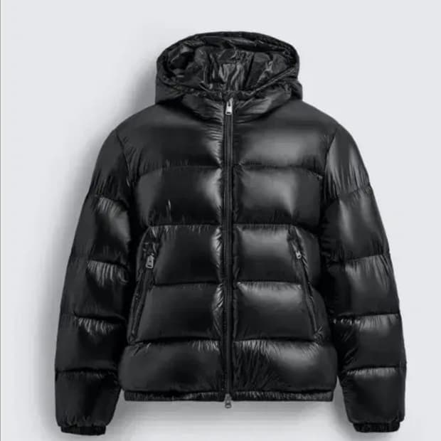 자라 유광 패딩 L