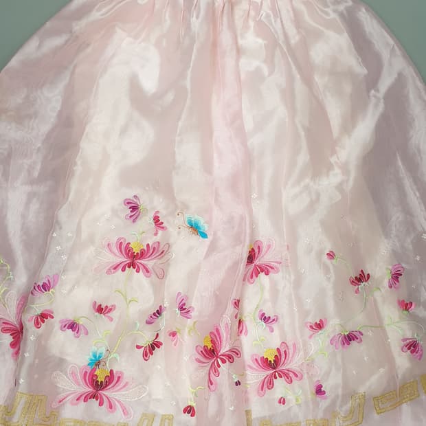 꽃 자수 행사한복