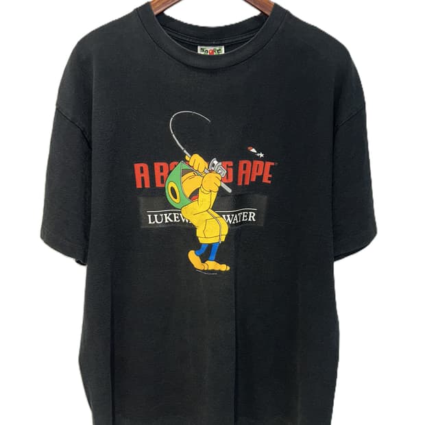 베이프 피싱 그래픽 반팔 티셔츠