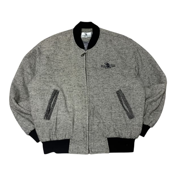 폴로 클럽 카네신 90s  빈티지 헤링본 블루종 자켓