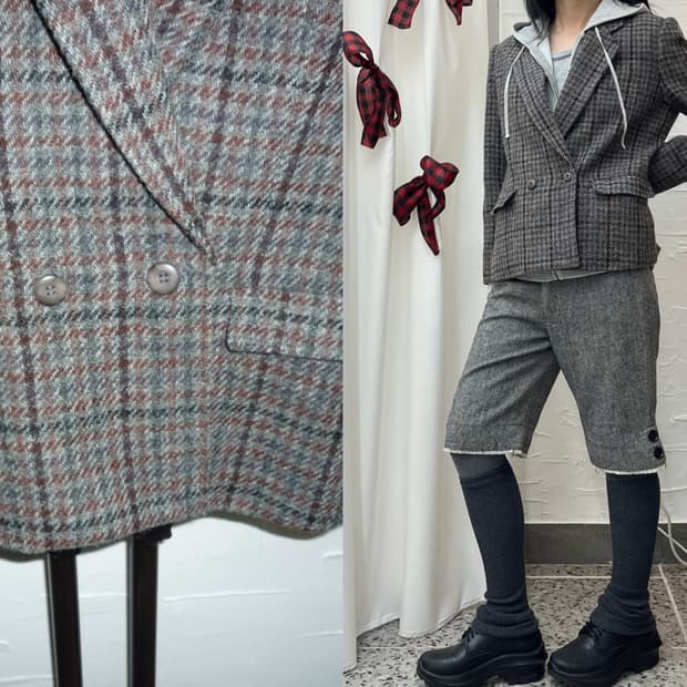 brown wool short coat