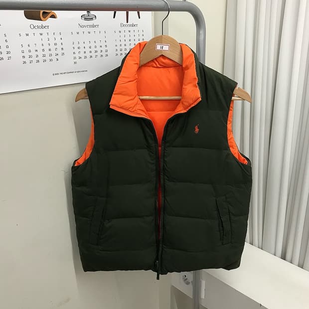 폴로 리버시블 양면 패딩 조끼