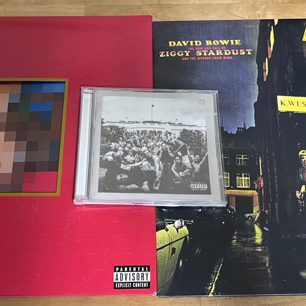 칸예,데이빗보위 LP + 켄드릭라마 CD