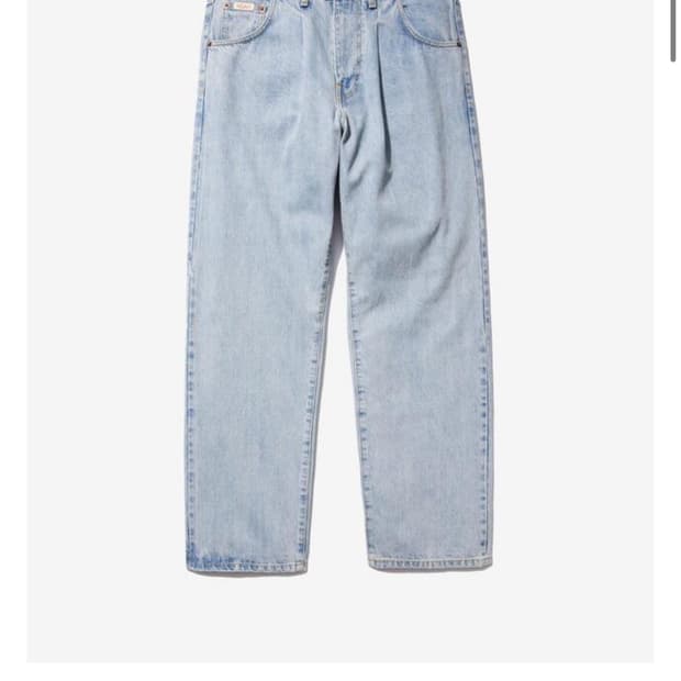 노아 플리츠진 라이트워시