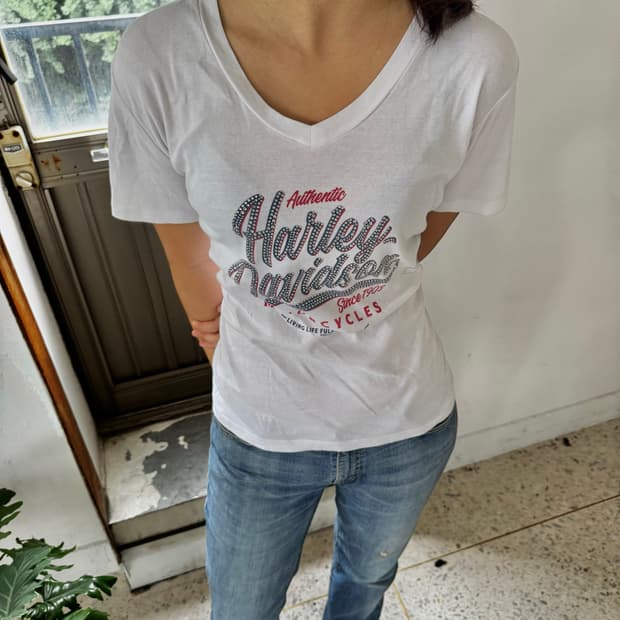 Harley-Davidson V넥 그래픽 티셔츠