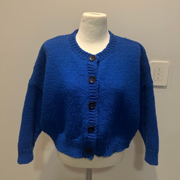 스페인 babaa 울 크롭 가디건 