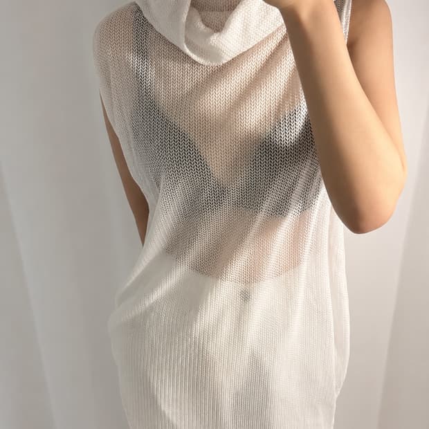 Mesh Knit Sleeveless Top