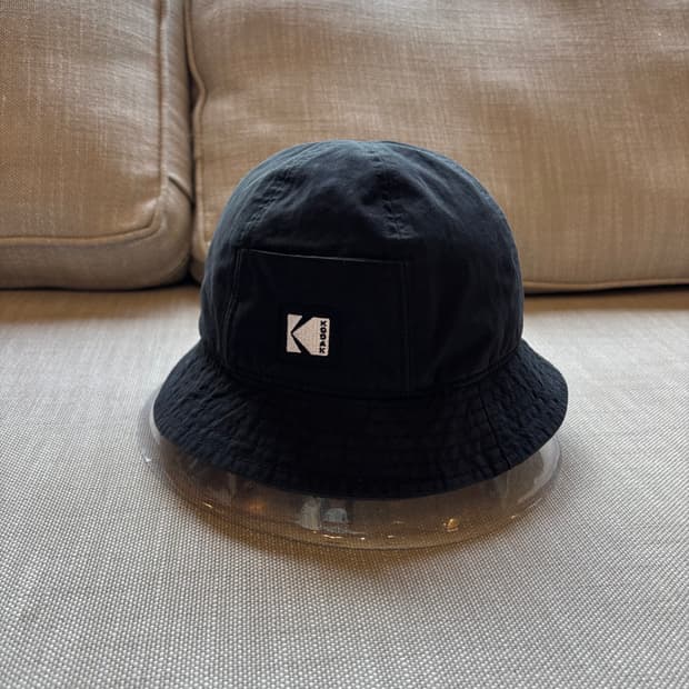 코닥 블랙 버킷햇 벙거지 모자 S/M