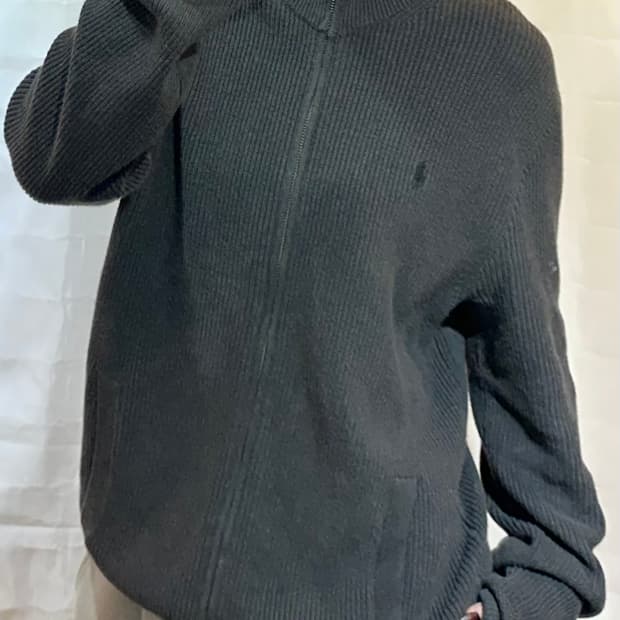 폴로랄프로렌 블랙 포니 챠콜 니트 집업